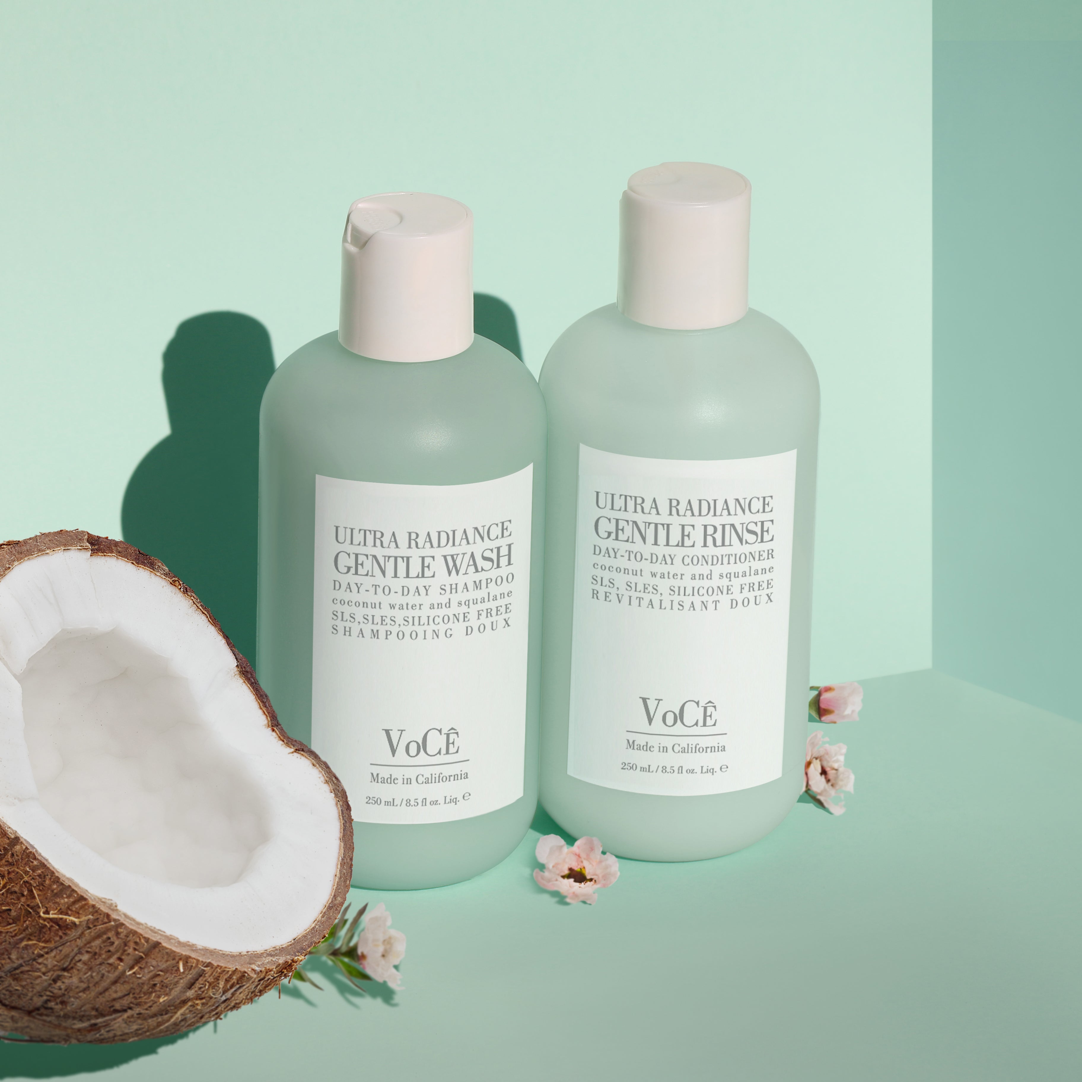 VoCÊ Haircare Gentle Wash Vegan & Cruelty-Free Shampoo | Clean Haircare, Color Safe, Paraben and Sulfate Free, Ultra Radiance, Hydrating, Shine Enhancing (8.5 fl oz | 250 ml)