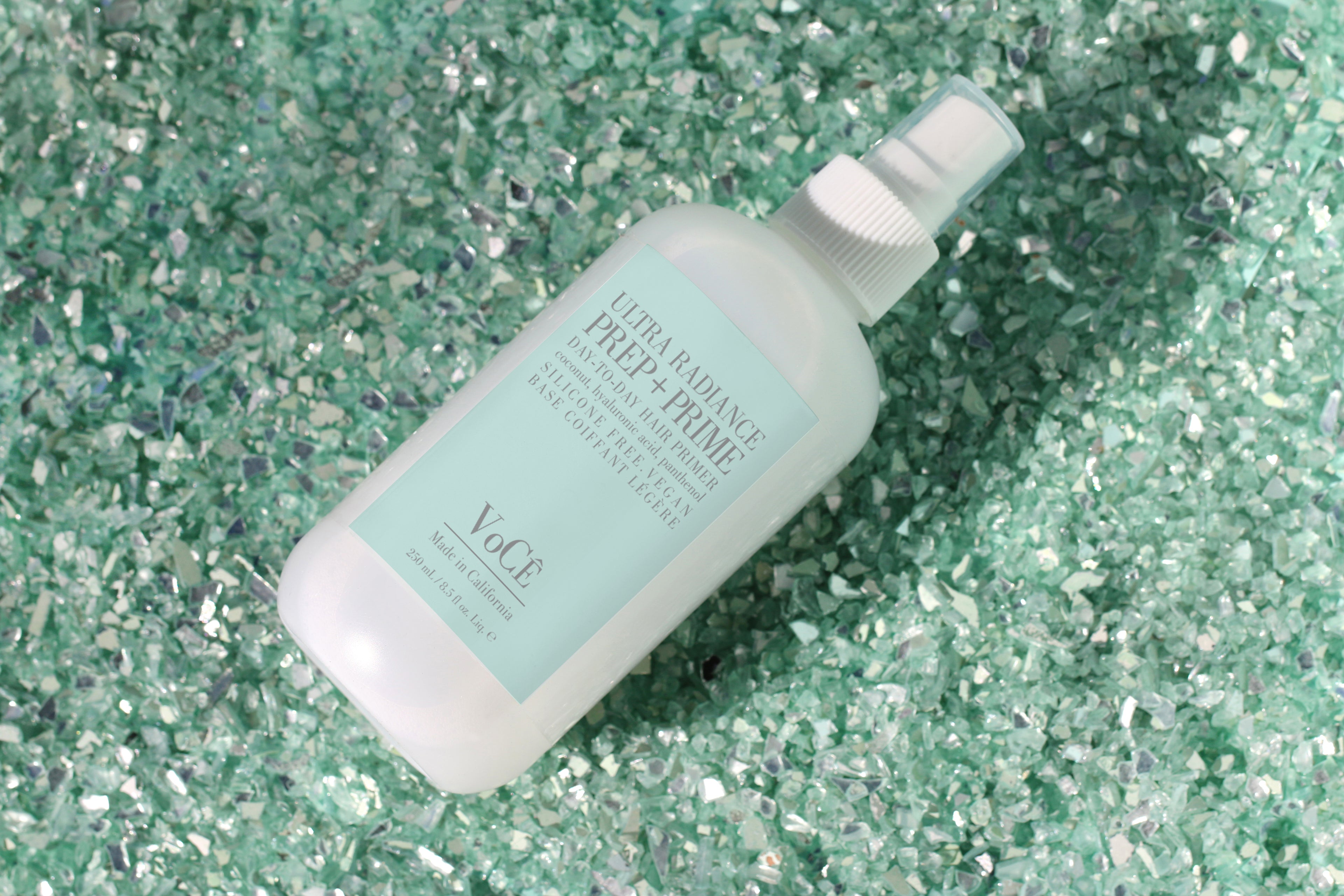 VoCÊ Haircare – Vegan Prep + Prime Blowout Spray | Shine, Style Retention, Heat Protection, Nourishes Hair, Anti-Frizz, Non-Toxic, Cruelty-Free, Vegan Haircare (8.5 oz | 250 ml)