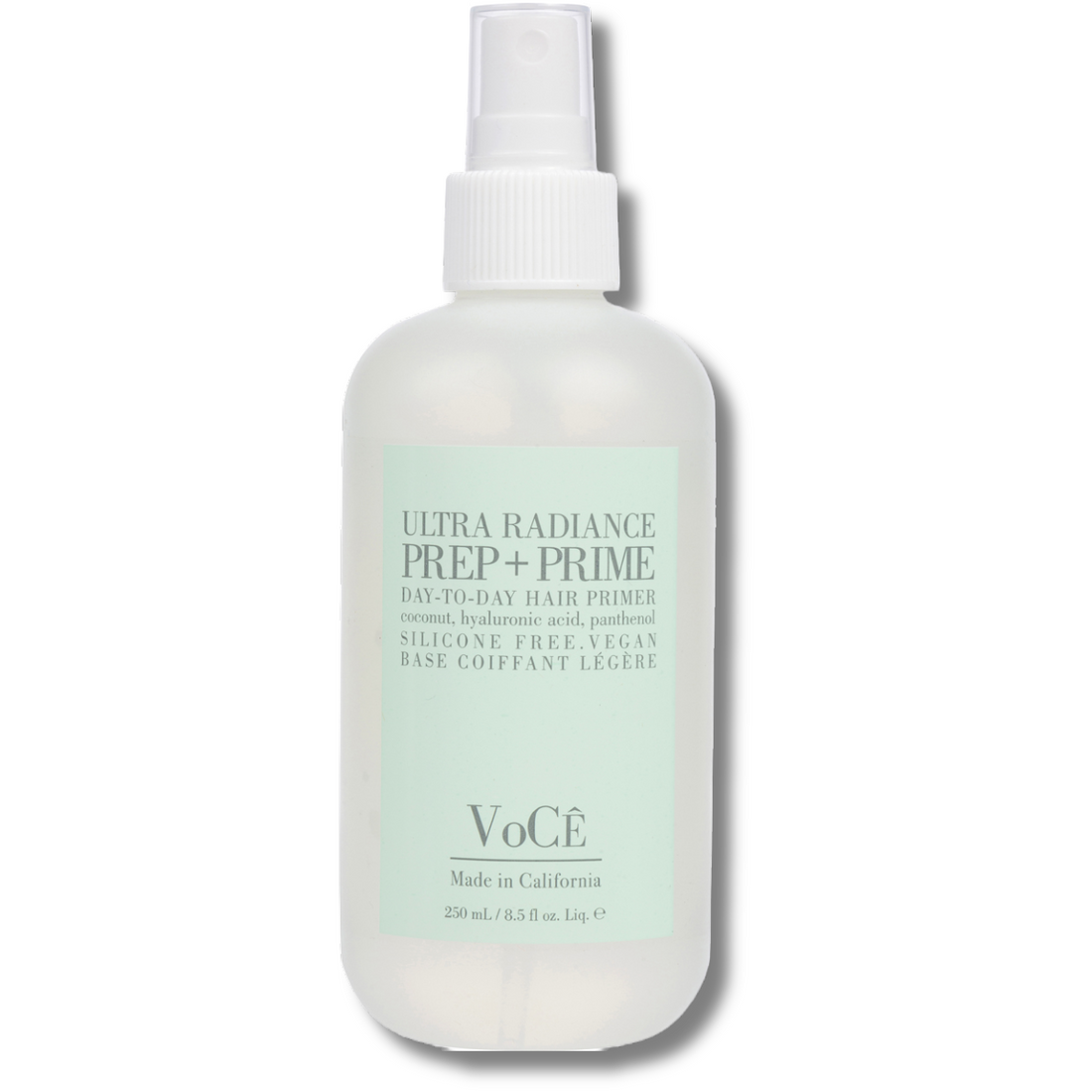 VoCÊ Haircare – Vegan Prep + Prime Blowout Spray | Shine, Style Retention, Heat Protection, Nourishes Hair, Anti-Frizz, Non-Toxic, Cruelty-Free, Vegan Haircare (8.5 oz | 250 ml)