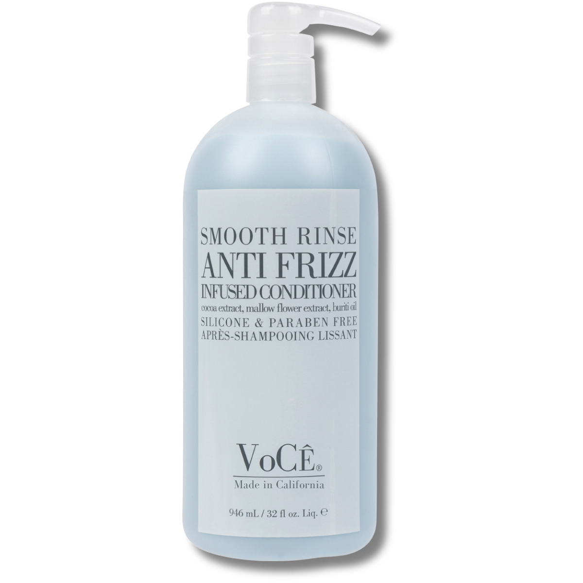 VoCÊ Haircare – Natural Smooth Conditioner - Rinse | Anti-Frizz, Curl Defining, Shine Enhancing, Non-Toxic, Cruelty-Free, Vegan with Olive Fruit Oil, Swertia Japonica, and Coconut (8.5 oz | 250 ml)