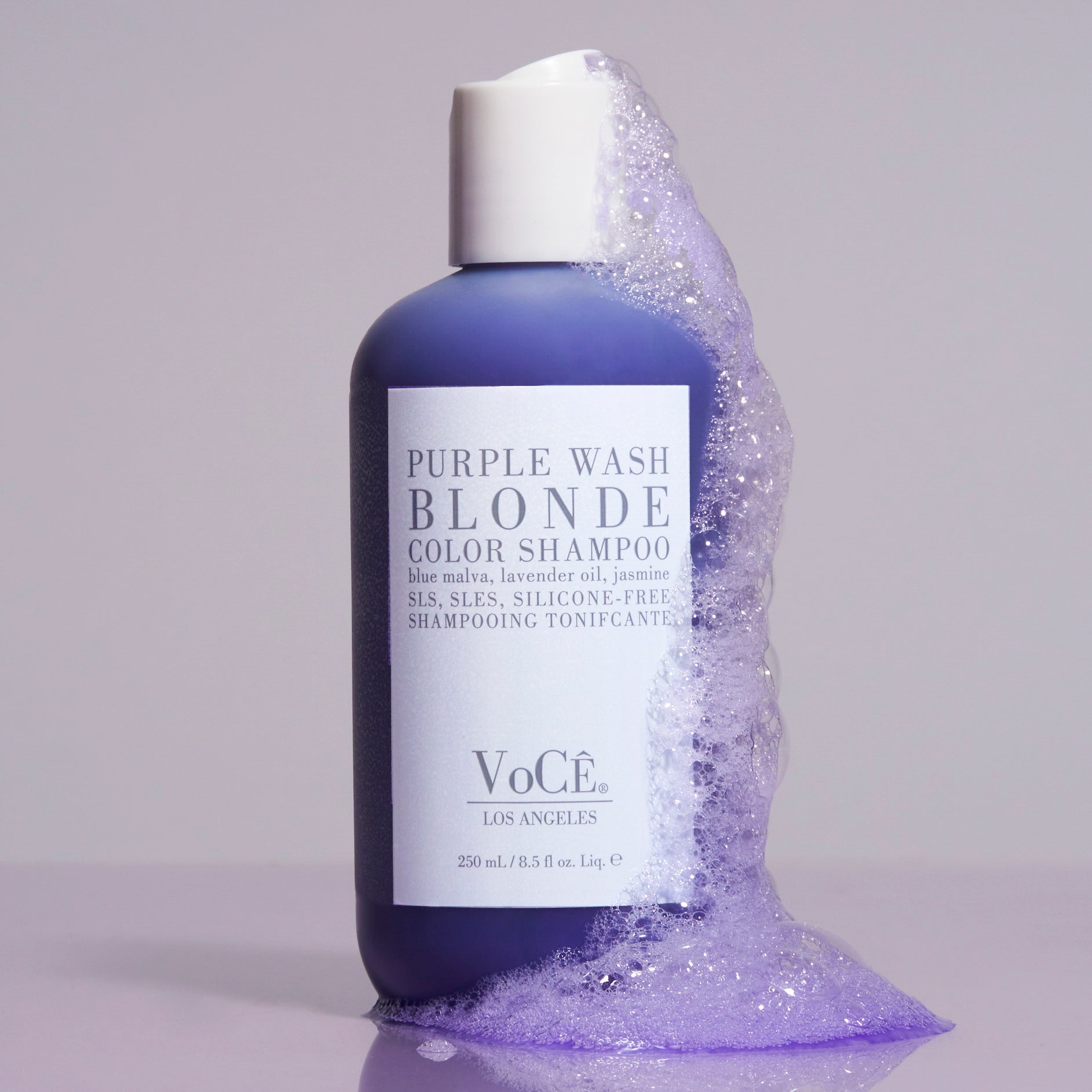 VoCÊ Haircare – Natural Purple Shampoo | Anti-Brass, Shine Enhancing, Non-Toxic, Vegan Haircare for Blonde, Gray, Color-Treated Hair, Anti-Yellow, Blue Malva, Lavender Oil, Jasmine (32oz)