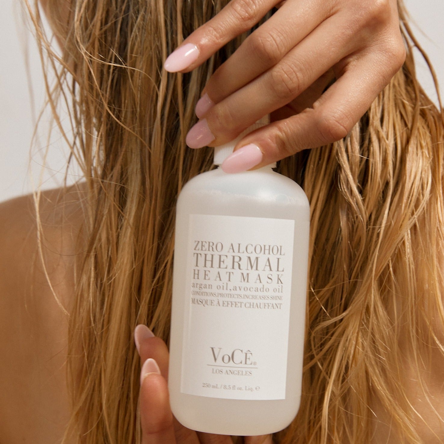 VoCÊ Haircare Thermal Heat Mask | Natural Heat Protectant Spray | Zero Alcohol, Memory Retention, Anti-Frizz, Non-Toxic, Cruelty-Free, Vegan Haircare, Heat Protection for Hair (8.5 oz | 250 ml)