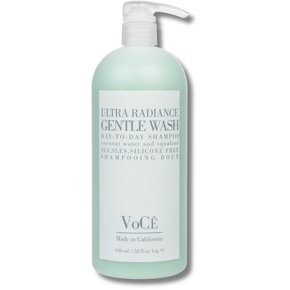 VoCÊ Haircare Gentle Wash Vegan &amp; Cruelty-Free Shampoo | Clean Haircare, Color Safe, Paraben and Sulfate Free, Ultra Radiance, Hydrating, Shine Enhancing (8.5 fl oz | 250 ml)