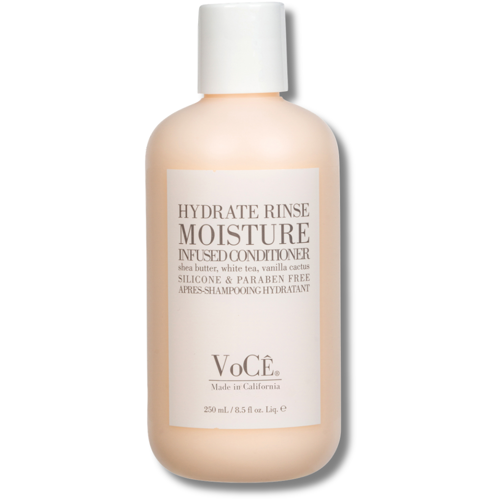 VoCÊ Haircare – Natural Hydrating Conditioner - Rinse | Deep Moisturizing, Anti-Frizz, Sulfate-Free, Non-Toxic, Vegan Haircare for Women and Men with Shea Butter, White Tea, Vanilla Cactus (8.5 oz)