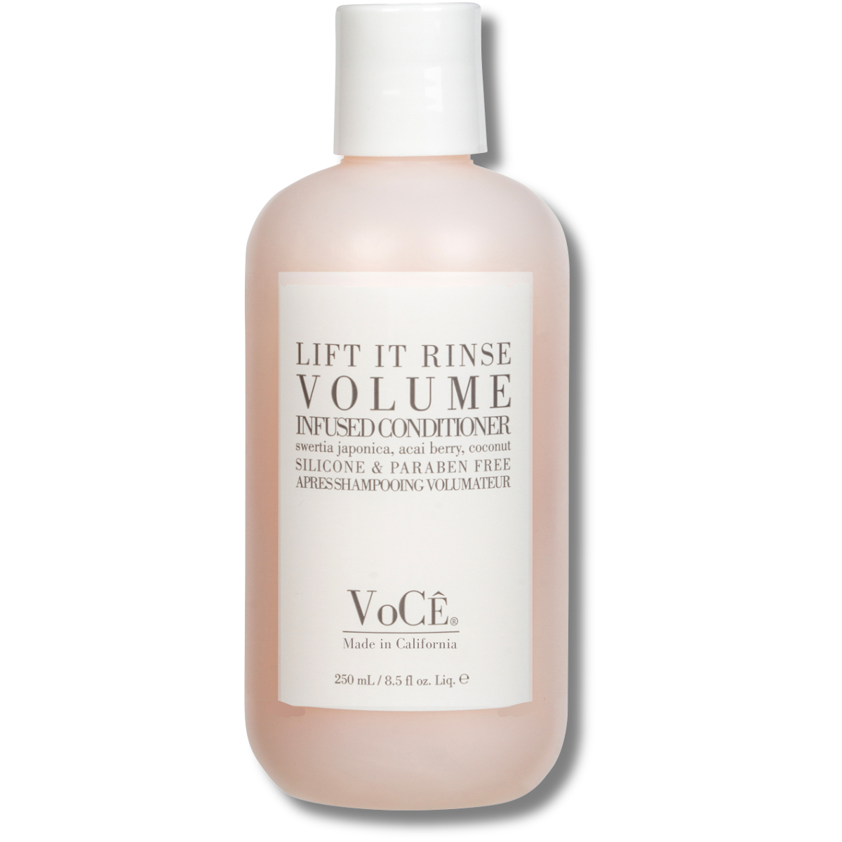 VoCÊ Natural Volume Conditioner for Fine to Medium Hair | Anti-Frizz, Shine Enhancing, Non-Toxic, Cruelty-Free, Vegan with Olive Fruit Oil, Swertia Japonica, Acai Berry, and Coconut (8.5 oz | 250 ml)