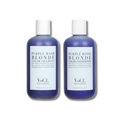 VoCÊ Haircare – Natural Purple Shampoo | Anti-Brass, Shine Enhancing, Non-Toxic, Vegan Haircare for Blonde, Gray, Color-Treated Hair, Anti-Yellow, Blue Malva, Lavender Oil, Jasmine (8.5 oz)
