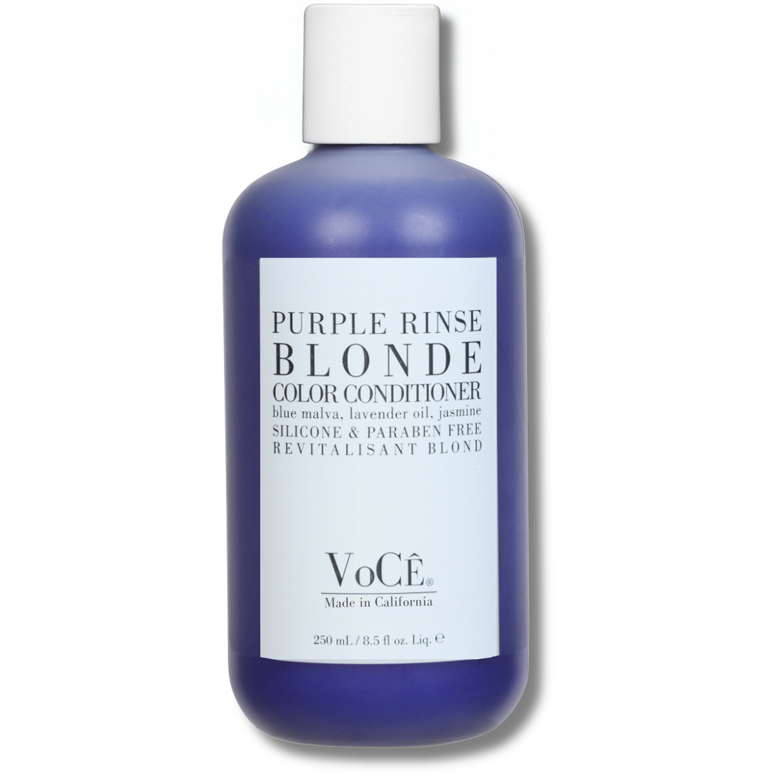 VoCÊ Haircare – Natural Purple Conditioner | Anti-Brass, Shine Enhancing, Cruelty-Free, Vegan Haircare for Blonde, Gray, Color-Treated Hair with Blue Malva, Lavender Oil, Jasmine (8.5 oz)
