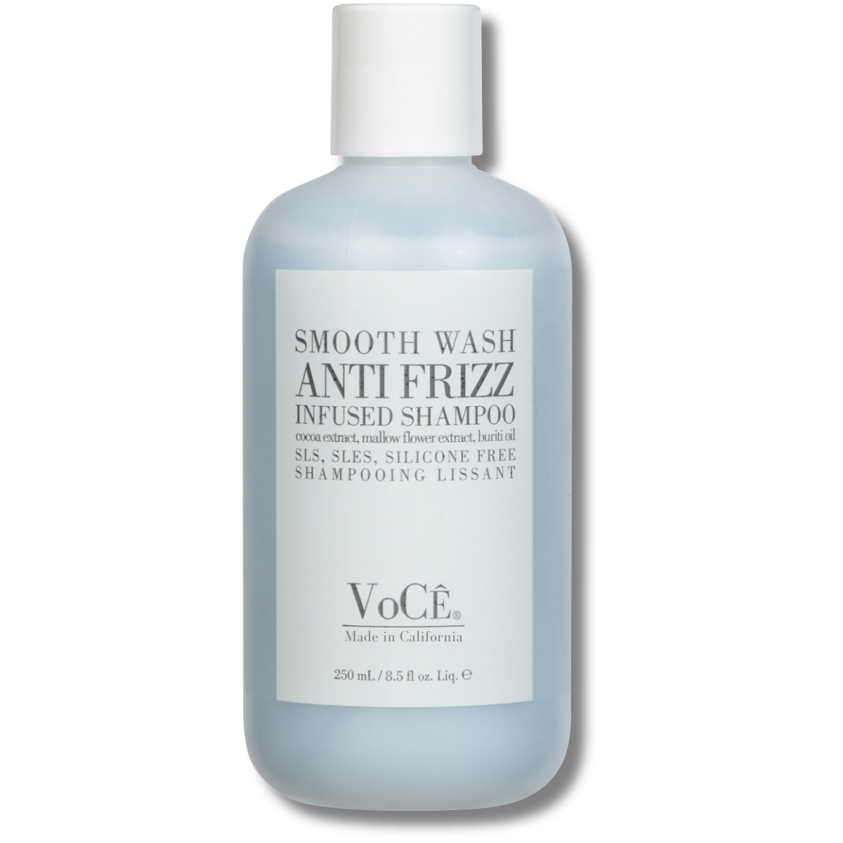 VoCÊ Haircare – Natural Smooth Shampoo - Wash | Anti-Frizz, Curl Defining, Shine Enhancing, Non-Toxic, Cruelty-Free, Vegan Haircare with Aloe Seed Oil, Buriti Oil, Mallow Flower (8.5 oz | 250 ml)