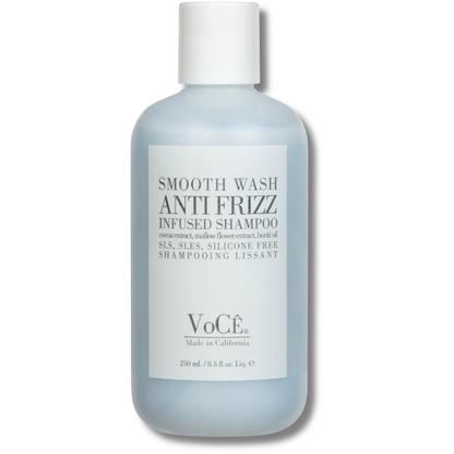 VoCÊ Haircare – Natural Smooth Shampoo - Wash | Anti-Frizz, Curl Defining, Shine Enhancing, Non-Toxic, Cruelty-Free, Vegan Haircare with Aloe Seed Oil, Buriti Oil, Mallow Flower (8.5 oz | 250 ml)
