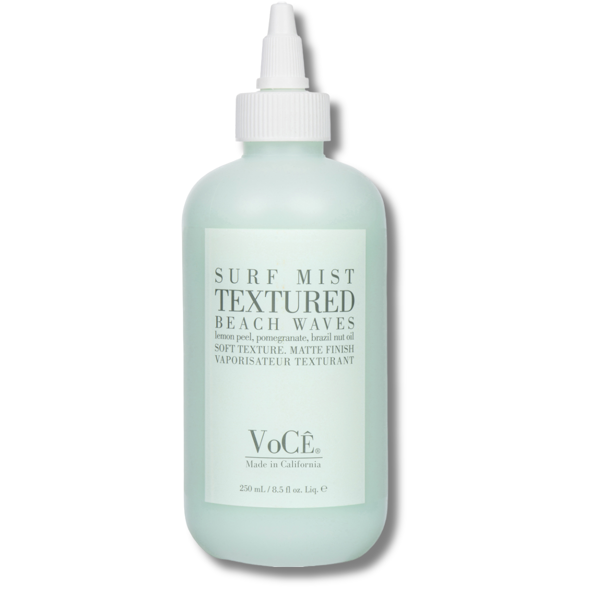 VoCÊ Haircare – Natural Surf Mist Texture Spray | Tousled Beach Waves, Light Hold, Non-Toxic, Cruelty-Free, Vegan Haircare with Lemon Peel, Pomegranate, Brazil Nut Oil (8.5 oz | 250 ml)